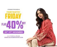 FLAT 40% OFF - Blessed Friday Sale at Ideas by Gul Ahmed: Shop and Shine!