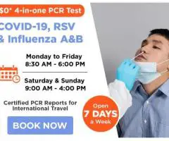 Covid-19, RSV & Influenza A&B ($0 4-in-one PCR Test)