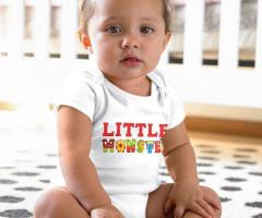 Little Monster Baby Jersey Onesie