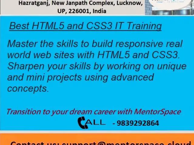 Best HTML5 and CSS3 IT Training at  Mentorspace