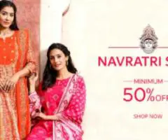 Navratri Sale Minimum 50% OFF